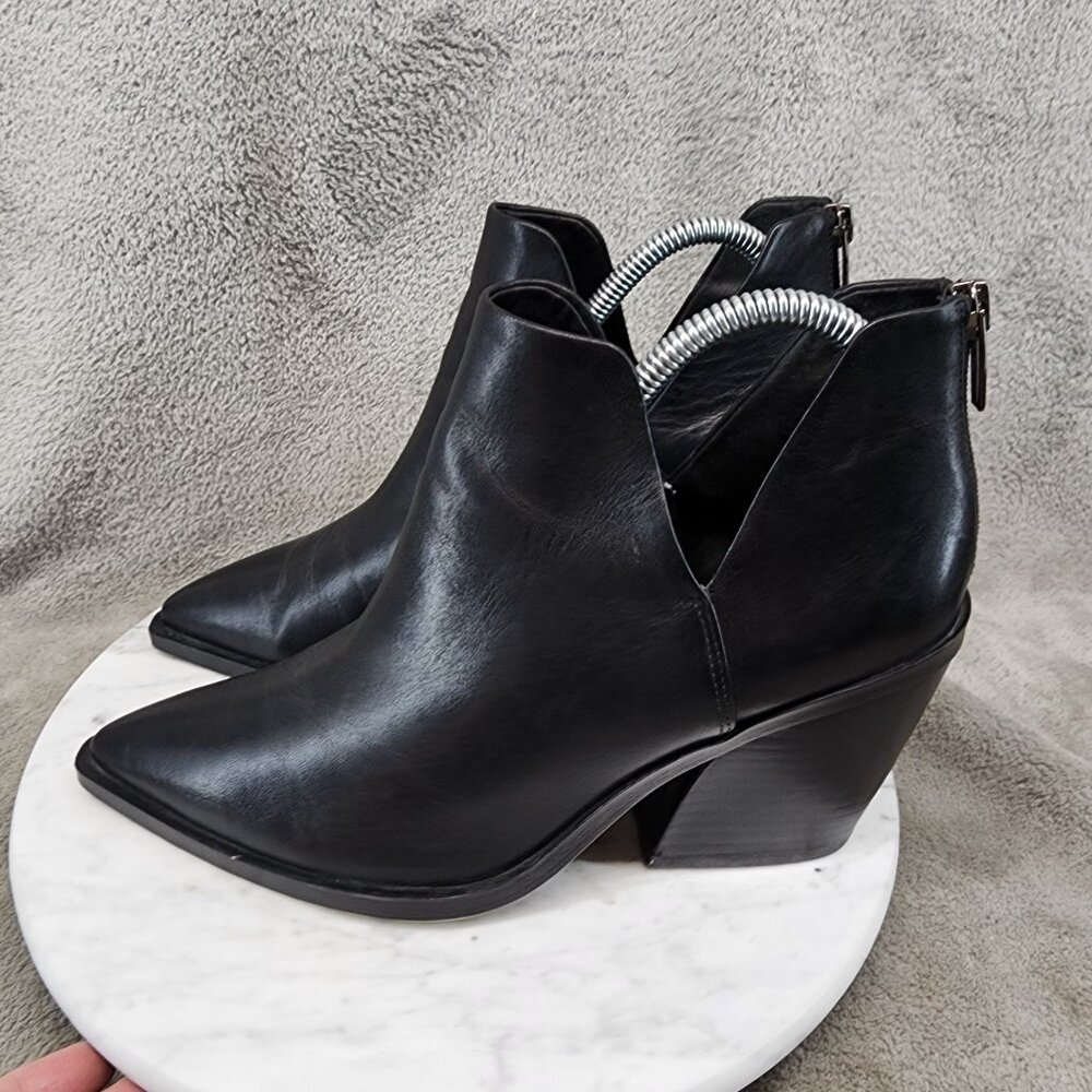 Vince Camuto Shoes Womens Size 9 Black Leather Ankle Booties *GUC*